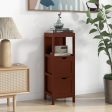 Freestanding Storage Cabinet with 2 Removable Drawers for Bathroom-Brown Online Sale