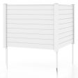 Outdoor PVC Air Conditioner Fence with 20 Inch Long Stakes-White Sale