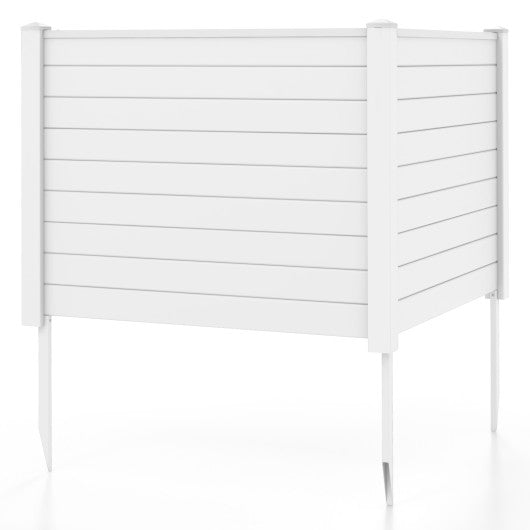 Outdoor PVC Air Conditioner Fence with 20 Inch Long Stakes-White Sale