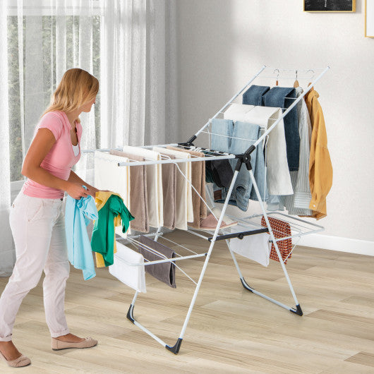 2-level Laundry Drying Rack with Height Adjustable Wings Online now