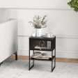 Nightstand with Flip up Door Storage Shelf-Black Online Sale