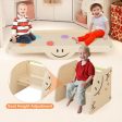 Wooden Climbing Toy Triangle Climber Set with Seesaw-Multicolor Hot on Sale