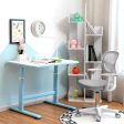 Adjustable Desk Chair with 5 Rolling Casters for Kids-Gray Supply