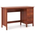 3-Drawer Home Office Study Computer Desk with Spacious Desktop-Brown Online