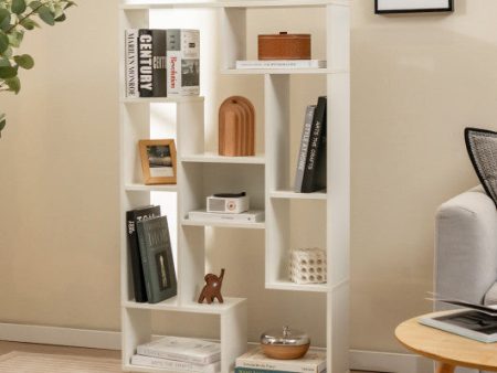 47-Inch Tall Bookshelf for Home Office Living Room-White Discount