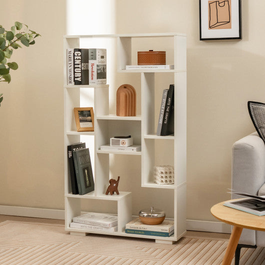 47-Inch Tall Bookshelf for Home Office Living Room-White Discount