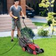 10 AMP 13 Inch Electric Corded Lawn Mower with Collection Box-Red Discount