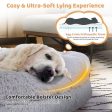 Washable Fluffy Human Dog Bed with Soft Blanket and Plump Pillow-Gray Online Sale