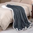 Heated Electric Blanket Throw with 10 Heat Levels-Gray Hot on Sale