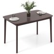 48 Inch Solid Wood Dining Table with Rubber Wood Supporting Legs for Kitchen Dining Room-Espresso Online