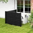 Outdoor PVC Air Conditioner Fence with 20 Inch Long Stakes-Black For Cheap