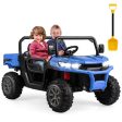 24V Ride on Dump Truck with Remote Control-Navy Fashion