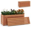 Outdoor Plant Container with Seat for Garden Yard Balcony Deck Online now