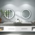 Anti-Fog Round Led Bathroom Mirror with 3 Color LED Lights-M Discount