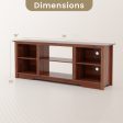 70-Inch TV Stand for up to 75  Flat Screen TVs with Adjustable Shelves-Walnut For Cheap