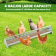 2-in-1 Galvanized Steel Wall Mount Hay and Grain Feeder with Adjustable Distance-Silver Sale