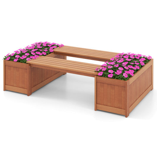 Outdoor Plant Container with Seat for Garden Yard Balcony Deck Online now