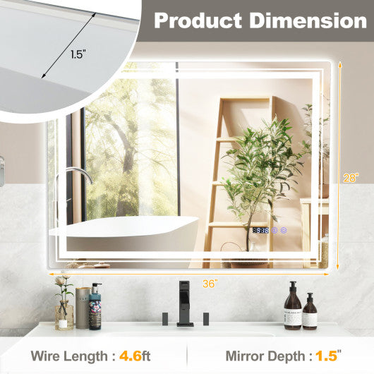 Defogging LED Bathroom Mirror with Memory Function and Anti-Fog-L Sale