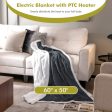 Heated Electric Blanket Throw with 10 Heat Levels-Gray Hot on Sale