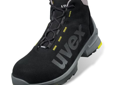 UVEX 1 SAFETY BOOT BLACK  YELLOW For Cheap