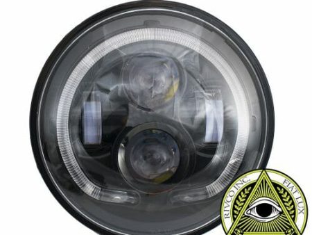 Rivco 7  Illuminati LED Headlight-Black Supply