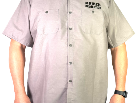 Support Mechanic Shop Shirt-Men s-Grey Fashion