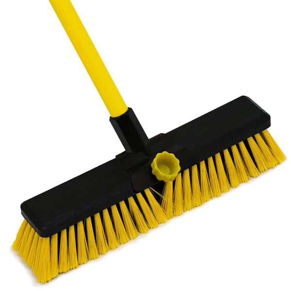 STIFF BROOM AND HANDLE 14  For Discount